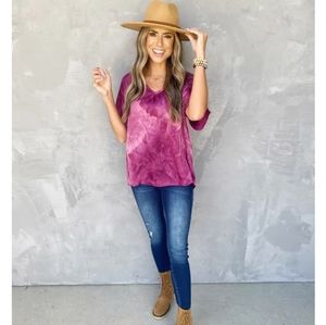 Silky Tie Dye Blouse